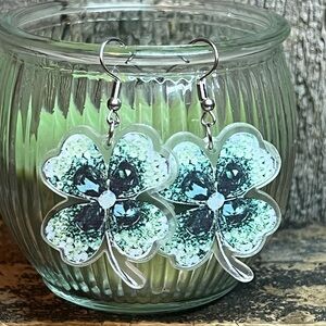 Green Clover Earrings